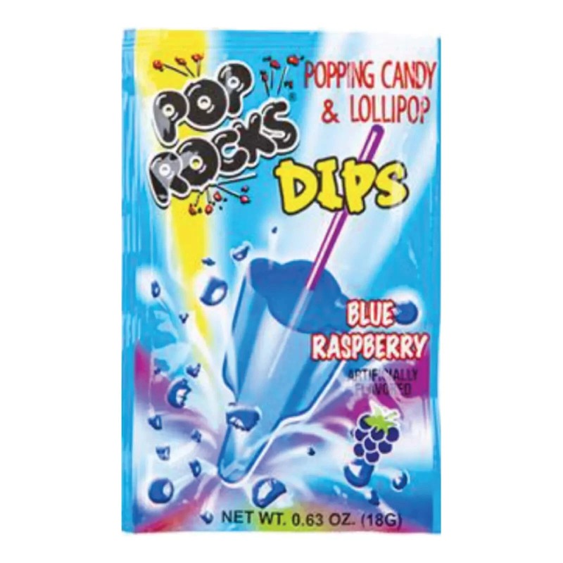 Pop Rocks Full Box 18x Packs Pop Rocks Dips Blue