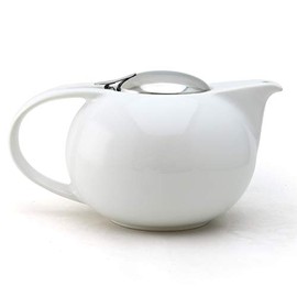 ZERO JAPAN Saturn Teapot 900 BBN-17X WH, White, W 8.1 x D 5.7 x H 4.3 inches (205 x 145 x 110 mm)