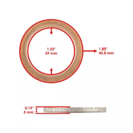 Caltric Exhaust Muffler Pipe Joint Gasket for Yamaha V-Star 1100 XVS1100 1999-2009