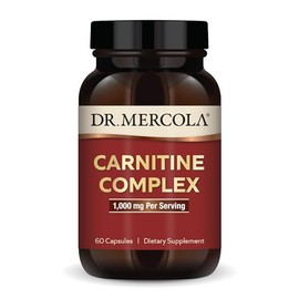 Dr. Mercola Complejo de carnitina suplemento dietético, 60 cápsulas (30 porciones), 1.000 mg por porción, apoya la salud mitocondrial y la vitalidad, sin OMG, sin gluten, sin soja