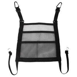 3 Layer Car Mesh Organizer Between Front Seat Backseat Mesh Storage Net Kid Dog Pet Barrier Car Net Pocket Handbag Tissue Purse Holder for SUV, Van