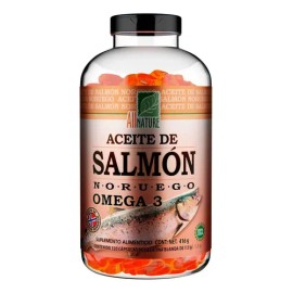 Bote Aceite De Salmon Noruego Omega 3 All Nature 320 Cápsulas Sin Sabor                                                                               