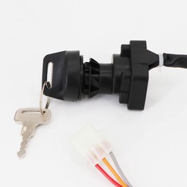 Tektall Ignition Key Switch For Suzuki Quadsport Z250 LTZ250 2x4 ATV Replace Part No. 37110-07G00, 37110-05G00, 37110-09F00, 3-Pin Connector