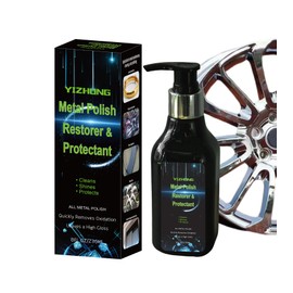 YIZHONG Metal Chrome Polish Aluminum Polishing Kit High Gloss Finish for Wheels, Car Polish Trim & Bumpers 8 Fl Oz