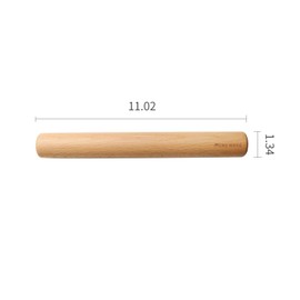 Muso Wood Small Rolling Pin for Baking,Wooden Rolling Pin 11 inches for Fondant, Pie Crust, Cookie, Pastry, Dough-Easy to Clean(Beech)