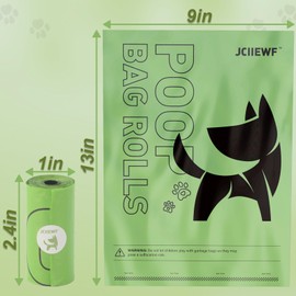 Dog Poop Bags Rolls, 540 Count Large Doggie Waste Bags, Extra Thick Doggy Poop Bags for Pet Cleanup, Leak Proof Poo Trash Bags for Puppy and Large Dogs,13"x9"