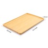 Webacoo Bamboo Serving Tray Rectangle Glossy Decorative Serving Platter with