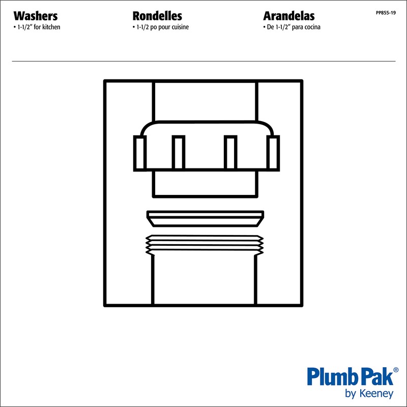 Plumb Pak PP855-19 Polywasher 1 1/2-inch, 1-1/2" x 1-1/2", White