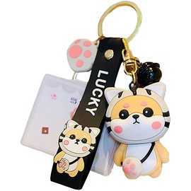 [AIXUAN] Cute Cartoon 3D Keychain,Cute Animal Keychain,Couple Keychain Accessories Silica Gel Car Keychain Suitable for Girls Student(Type 7)