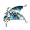BAMAY - Broche de mariposa floral esmaltado, aleación de zinc,