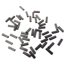 Carp On - 50 Pack of DOUBLE CRIMPS Rig Terminal Tackle - For Making Precision Carp Rigs - Available in Black 0.6mm (50 x 0.6mm Crimps) [15-8306]