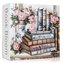 Wildflower Puzzles for Adults 1000 Pieces, PICKFORU Vintage Books Plant Art Wildflower Pages, Retro Aesthetic Floral Challenge Jigsaw Puzzle for Adults
