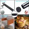 Qjaiune 76mm/3 inch Round Plastic Plugs Black, Pipe Tubing End