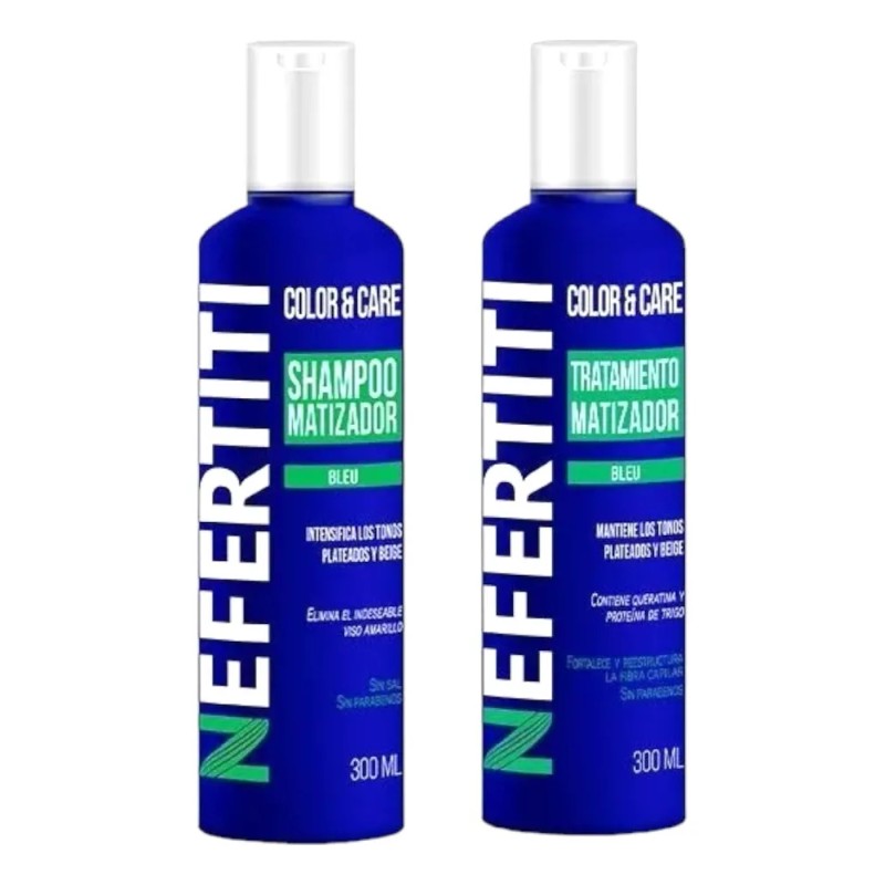 Shampoo Matizador Y Tratamiento Para Platinar Canas Mechas