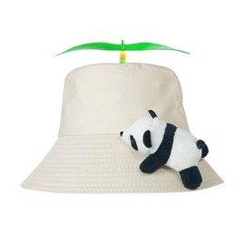 SIEBOLD Propeller Hat, Helicopter Cap, Propeller Hat, Funny Hats with Panda, Fancy Dress Party Hats with Night Fluorescent Propeller, Suitable for Adults and Children, Style 1
