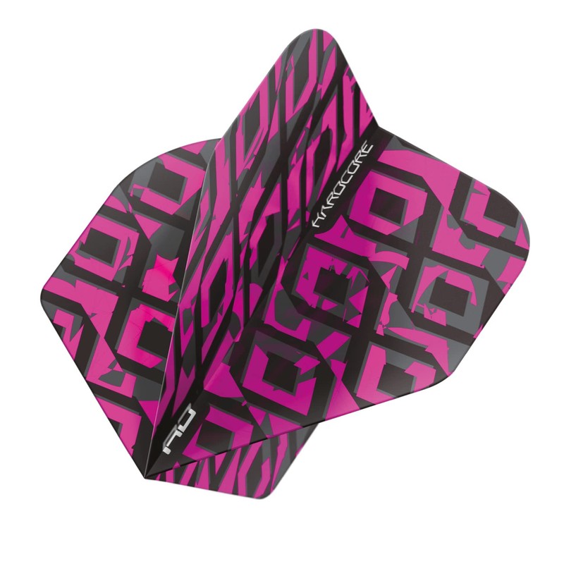 RED DRAGON Hardcore Radical Black & Pink Dart Flights -