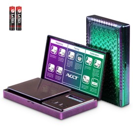 ACCT Digital Pocket Scale, 500g by 0.01g, Precision Gram Scale with Tare Scale Feature, 6 Units, Small Ounce Scale for Jewelry, Powder, Coins, Herb, Mini Scale with Battery