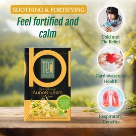 KUKER Linden Tea - Organic Linden Tea, Immune-Boosting Herbal Tea - Linden Flowers Tea for True Herbal Experience - Healthy Tea Gift Herbal Choice - 20 Linden Tea Bags, 30g