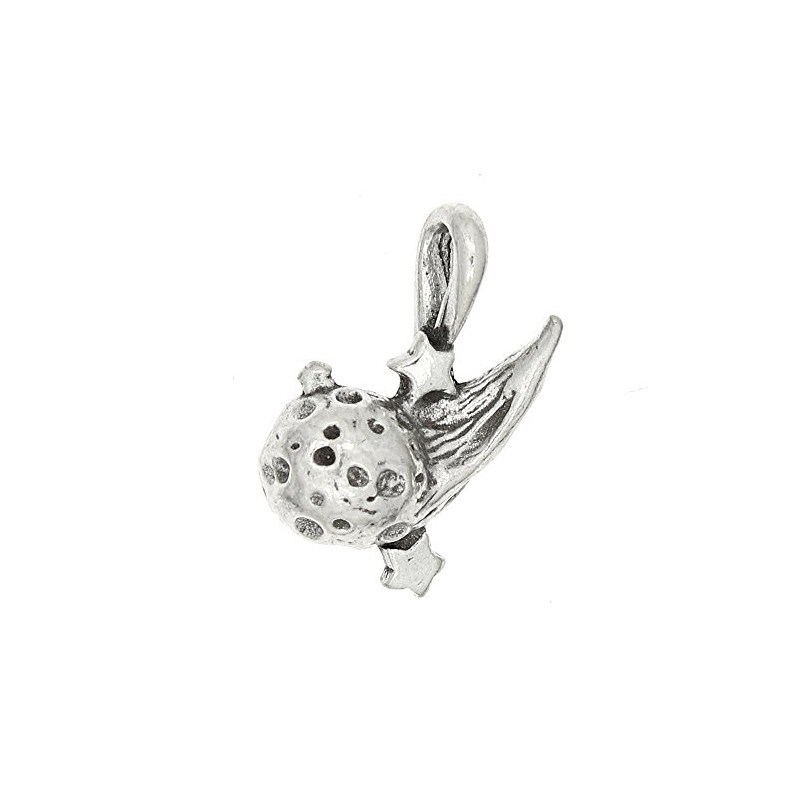 LGU Sterling Silver Oxidized 3D Comet Charm
