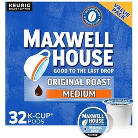 Maxwell House Original Roast Medium Roast K-Cup Coffee Pods (32 ct Box)