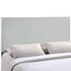 Hawthorne Collections Modern Upholstered King Panel Headboard, Sky Gray Linen