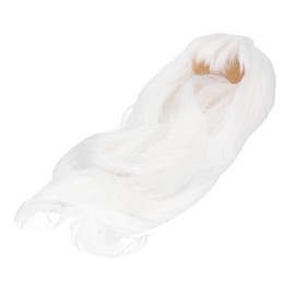 Cotton Doll Wig, Doll Wig Long, For Head Circumference 35-39cm, For Styling (White)