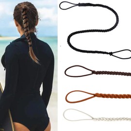 YOcity Elastic Hair Ties for Beach Sports 4 Packs 16" Sport Hair Ties for Women Pony Tails for Thick Long Hair Swimming