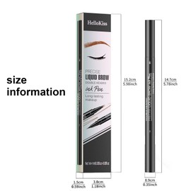 Eyebrow Pencil - ShiningUU 2Pcs 2-in-1 Dual-Ended Long Lasting Waterproof Eye Brow Pencil | Long-Lasting & Smudge proof Brown Black Eyebrow Pencil​ for Natural Defined Brows