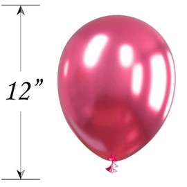 Balloons Hub 12 Inch Metallic Pearl Balloons Metallic Red Balloons Premium Chrome Latex Balloons Birthday Wedding Engagement Festival Party Decor Pack of 20