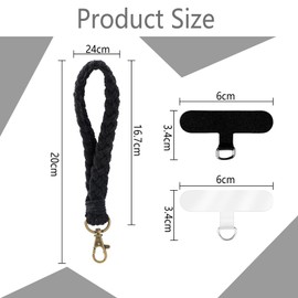 flintronic Phone Wrist Strap Lanyard, 4PCS Boho Cell Phone Lanyard, Phone Charm with 8PCS Tether Tabs, Handmade Phone Bracelet Strap, Phone Wristlet Charm, Anti-Loss Phone Wrist Strap for Women Men