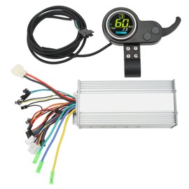 plplaaobo Electric Bike controller, Motor Controller Kit, 1000W 36V 48V Brushless Speed Motor Controller LCD Round Display with Thumb Throttle for Electric Bike Scooter