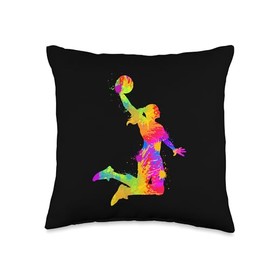 Basketball Girl Women Girls Throw Pillow