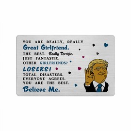 Girlfriend Funny Card Gifts - Girlfriend Gifts from Boyfriend - Unique Wallet Card for Birthday Wedding Anniversary for Her