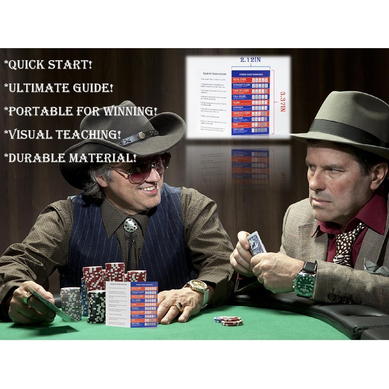 Bussiea 10 Poker Hand Rankings Cards, Texas Hold 'Em Hand