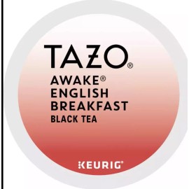 Tazo Awake English Breakfast Black Tea K Cup Pods 22 Count For Keurig Brewers