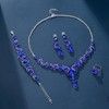 Paxuan Crystal Bridal Wedding Jewelry Sets for Women Rhinestone Teardrop