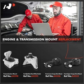 A-Premium 4PCS Engine Motor Mount Transmission Mount Torque Strut Mount Set Compatible with Honda CR-V CRV 2007 2008 2009 2010 2011 L4 2.4L, DOHC Automatic Trans, Replace# 50850SNAA81, 50850SNAA82