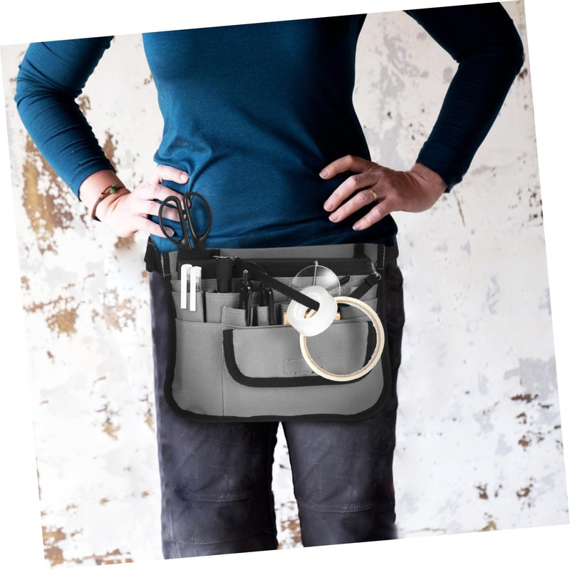 Operitacx Server Apron with Pockets Half Waist Apron for Men