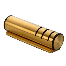 DOCBLACK 4-in-1 Kitchen Knife Accessories, 3-Stage Knife Sharpener Helps Repair, Restore, Polish Blades, Professional Knife Sharpening Tool for Kitchen Knives, Easy Manual Sharpener (Gold)