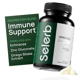 Selerb Immune Support | Echinacea, Zinc & Ginkgo Biloba Extract | Supports Immune Health & Seasonal Defense | 30 Capsules | GMO-Free, Dietary Supplement