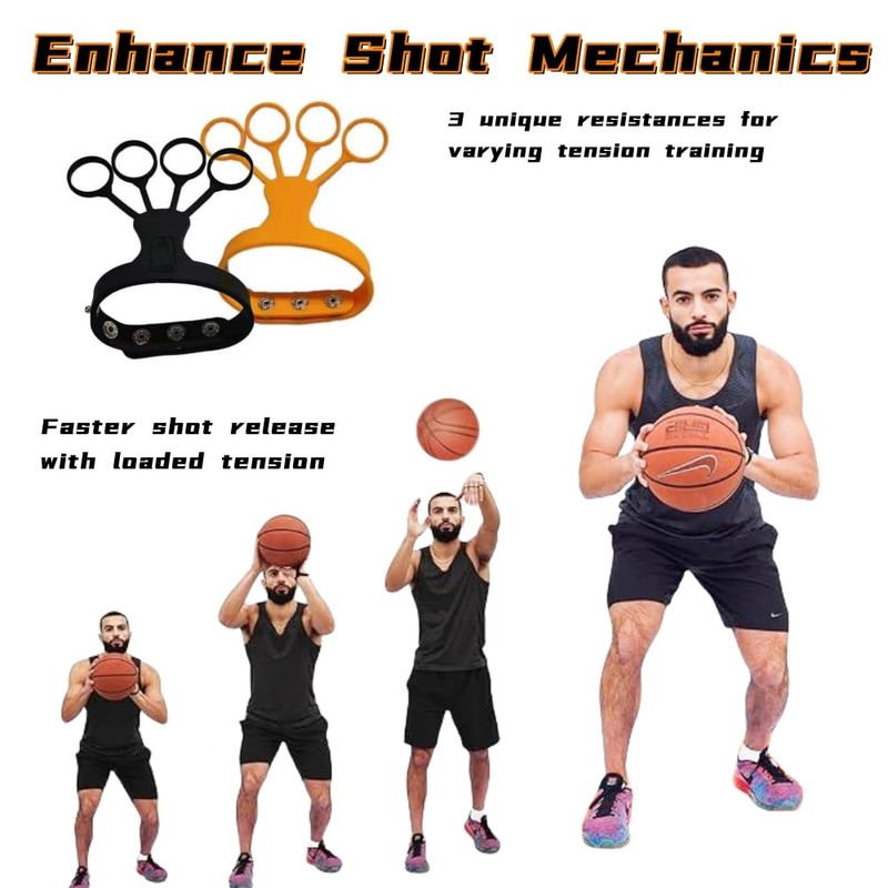 2Pcs Basketball Shooting aid,Orthotic Device,Provides Extra Strength to The Fingers,Forming