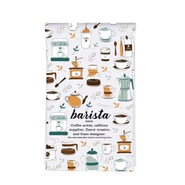 MBMSO Funny Bartender Gifts Barista Kitchen Towel Bartending Gifts Coffee Tea Towel Barista Barmen Gifts Coffee Artist Towel (Home Barista TW)