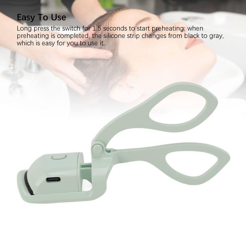Heated Eyelash Curler Long Lasting Professional Rechargeable Electric Eyelash Curler