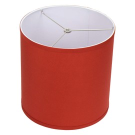 FenchelShades.com 12" Top Diameter x 12" Bottom Diameter 12" Height Cylinder Drum Lampshade USA Made (Paprika)