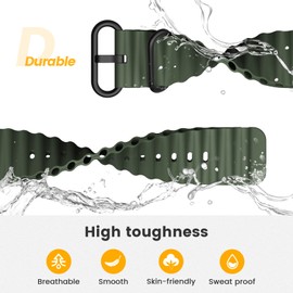 NotoCity for Garmin Fenix 6 pro Strap,22mm Quick Fit Strap for Garmin Fenix 5/6/7/5Plus,Ocean Wave Silicon Strap for Garmin Forerunner 935/945/955/Instinct/Instinct 2