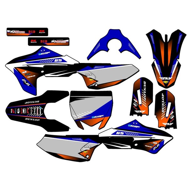 2018-2022 YZ 65 Surge Blue Senge Graphics Complete Kit Compatible