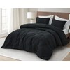 Chezmoi Collection Hugo 3-Piece Textured Thin Comforter Set - Lightweight