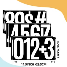 6 Sheets Large Mailbox Numbers Stickers 30PCS 6 In Vinyl Numbers Stickers Big Self-Adhesive Waterproof Bulletin Post Board Letters for Mailbox Door Window Sign Home Address Cars(White)