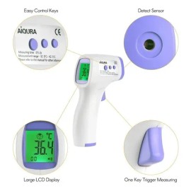 Aiqura AD801 Termómetro Infrarrojo Digital Temperatura Medico Corporal Color Blanco                                                                   