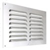 9" x 6" Louvre Air Vent Cover - Satin Aluminium/Metal